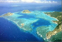 Aerial view of the Great Barrier Reef